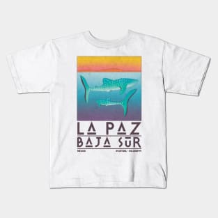 La Paz, Baja Sur, Mexico Retro Travel Poster Kids T-Shirt